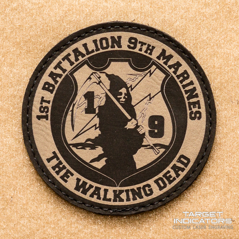 1st Battalion 9th Marines Laser Engraved Patch - Target Indicators