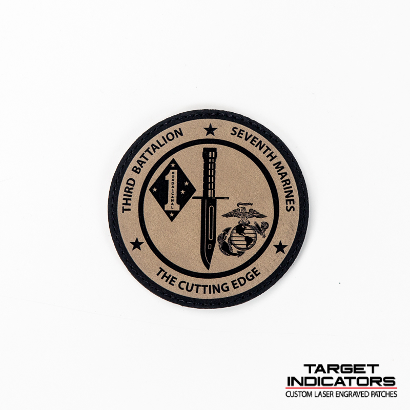 3d Battalion 7th Marines RETRO Laser Engraved Patch - Target Indicators